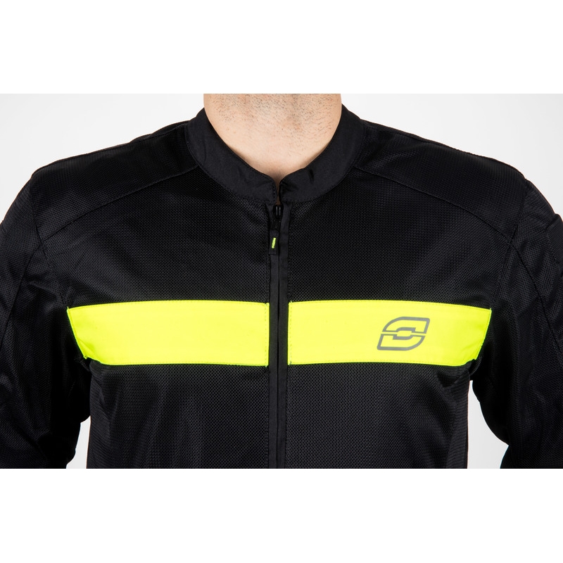 Motoristična jakna Ozone Dart črno-fluo rumena - 2. kakovost - II. kakovost