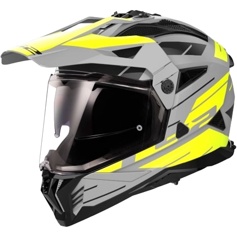 Enduro motoristična čelada LS2 MX702 PIONEER II NAMIB sivo-fluo rumena