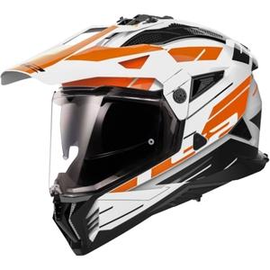 Enduro motoristična čelada LS2 MX702 PIONEER II NAMIB belo-oranžna