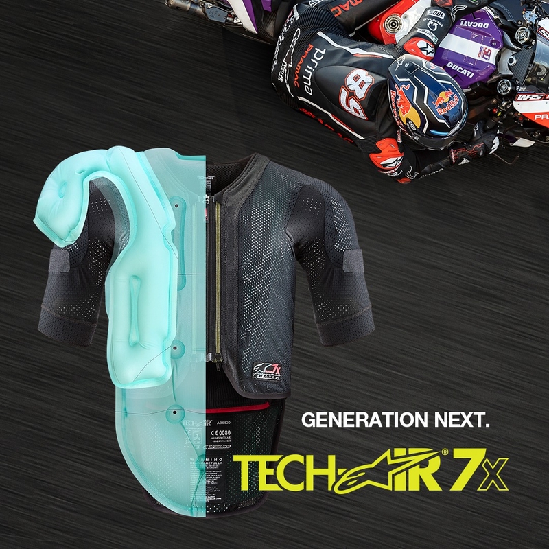 Alpinestars TECH-AIR®7X sistemski zračni jopič črno-rdeč - II. razred - II. kakovost