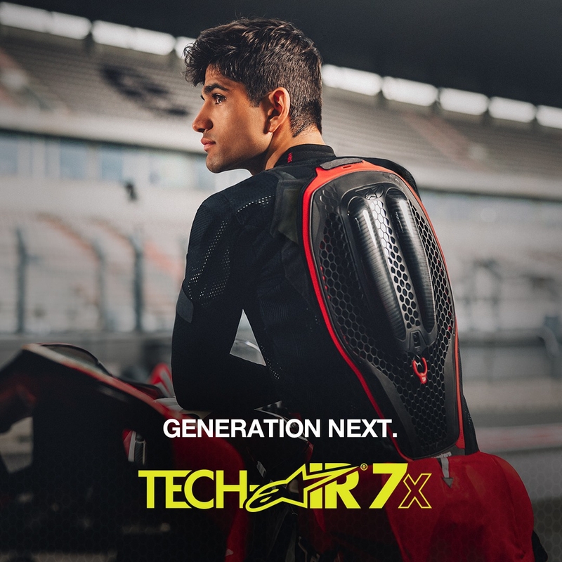 Alpinestars TECH-AIR®7X sistemski zračni jopič črno-rdeč - II. razred - II. kakovost
