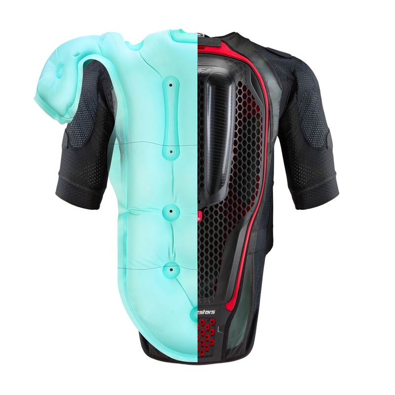 Alpinestars TECH-AIR®7X sistemski zračni jopič črno-rdeč - II. razred - II. kakovost