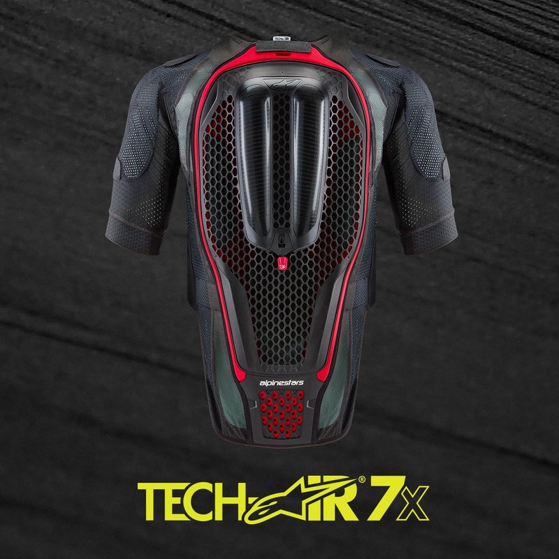 Alpinestars TECH-AIR®7X sistemski zračni jopič črno-rdeč - II. razred - II. kakovost
