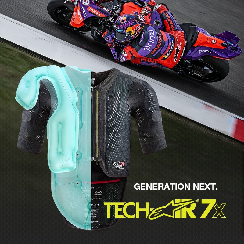 Alpinestars TECH-AIR®7X sistemski zračni jopič črno-rdeč - II. razred - II. kakovost