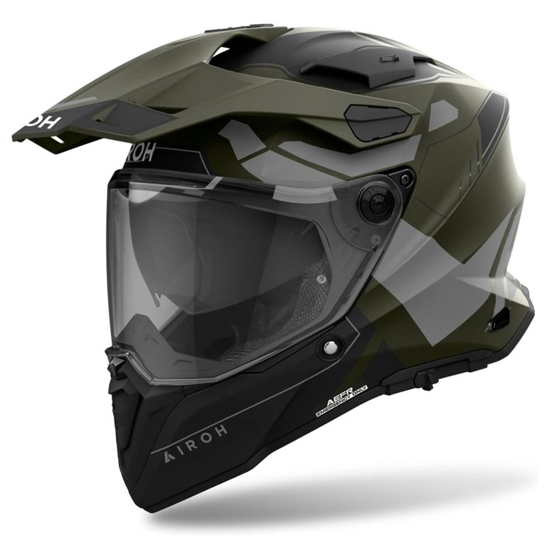 Čelada Airoh Commander 2 Reveal Enduro mat zelena