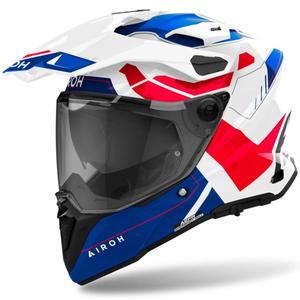 Enduro čelada Airoh Commander 2 Reveal sijajna modro-rdeča