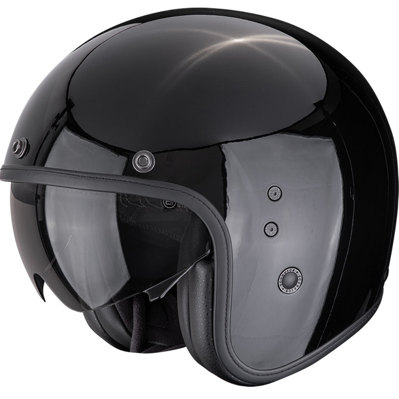 Odprta motoristična čelada Scorpion Belfast EVO Solid black - II. kakovost
