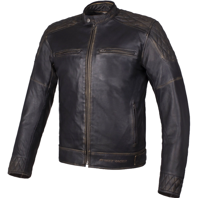Street Racer Tribe Retro Brown motoristična jakna