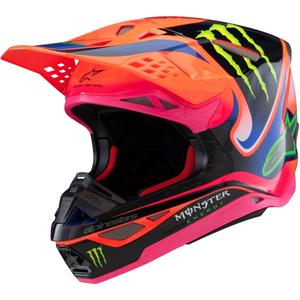 Alpinestars Supertech S-M10 HAIDEN DEEGAN edition motokros čelada fluo oranžna-vijolična-roza-zelena