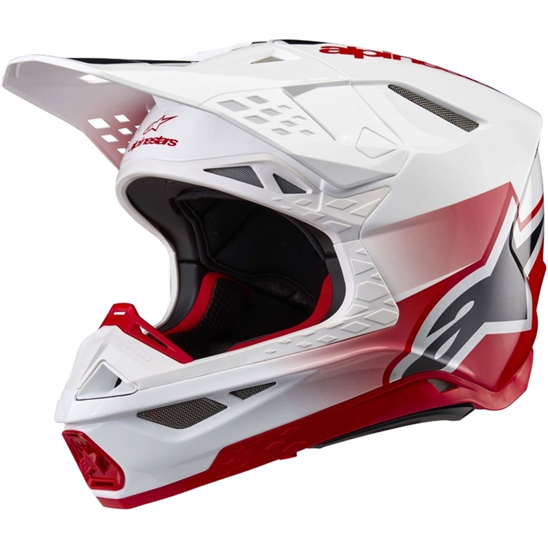 Alpinestars Supertech S-M10 Unite motokros čelada rdeče-bela
