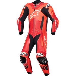 Enodelna usnjena motoristična obleka Alpinestars GP Plus V4 Sprint, združljiva s Tech-air, Fluo Red-Red-White-Black