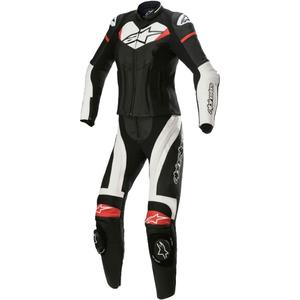 Alpinestars STELLA GP PLUS 2 ženska dvodelna usnjena motoristična obleka črno-belo-rdeča