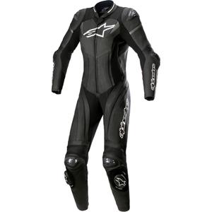 Alpinestars STELLA GP PLUS 2 ženska enodelna usnjena motoristična obleka črno-bela-metalno siva
