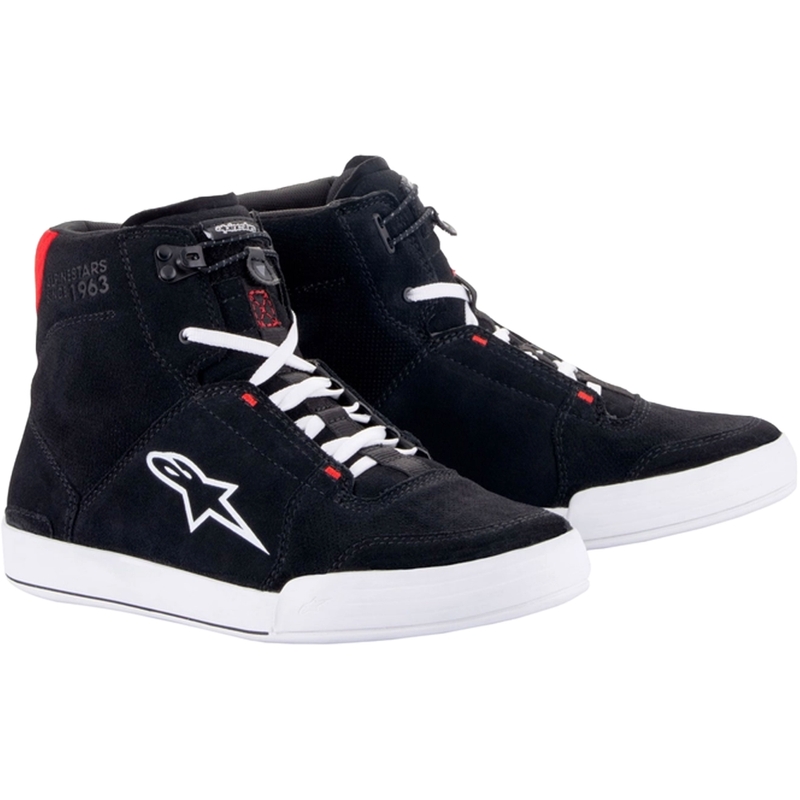 Motoristični škornji Alpinestars Chrome črno-belo-rdeči