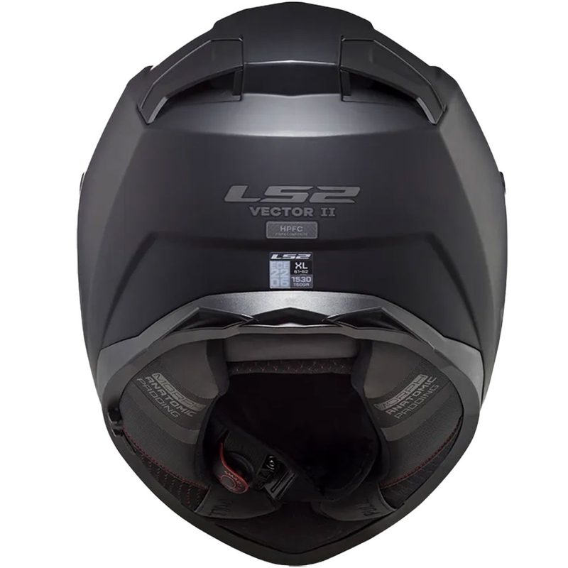 Motoristična čelada LS2 FF811 Vector II, polno črna, mat