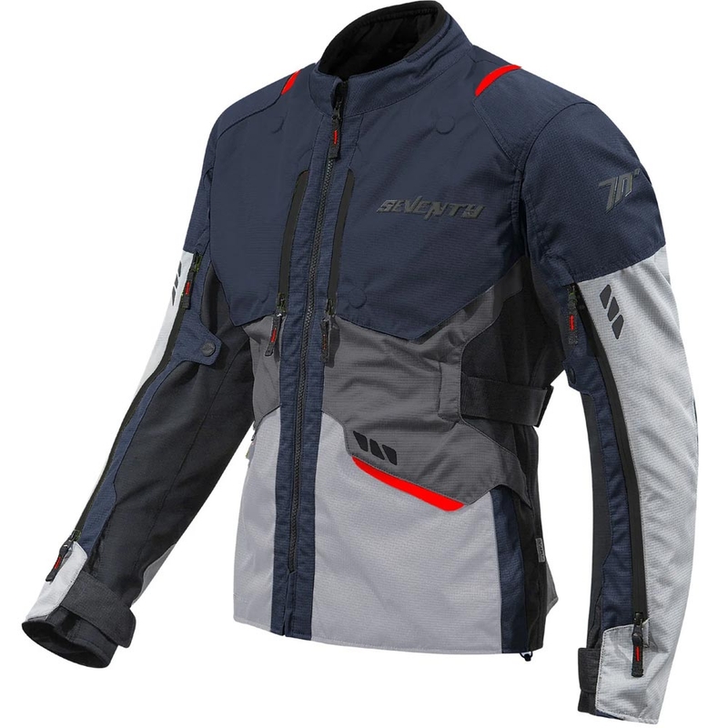 Seventy Degrees SD-JT67 Tanami motoristična jakna modro-sivo-rdeča