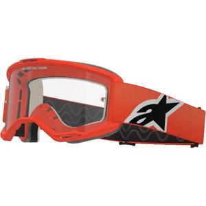 Motokros očala Alpinestars Vision 5 Corp oranžna s prozornim steklom