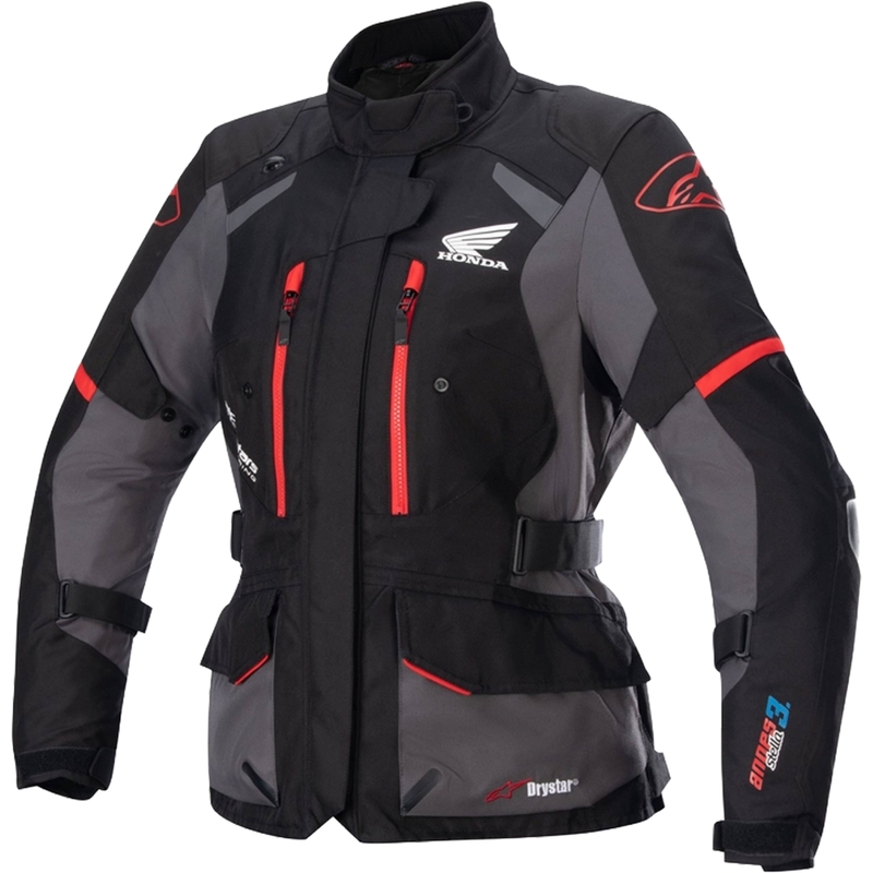 Ženska motoristična jakna Alpinestars Stella Andes Drystar Honda črno-siva