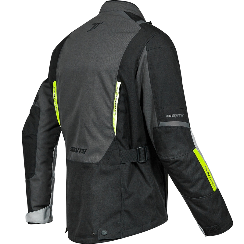 Ženska motoristična jakna Seventy Degrees SD-JT85 Tonale črno-sivo-fluo rumena
