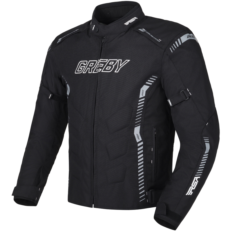 Motoristična jakna RSA Greby 2 črno-siva