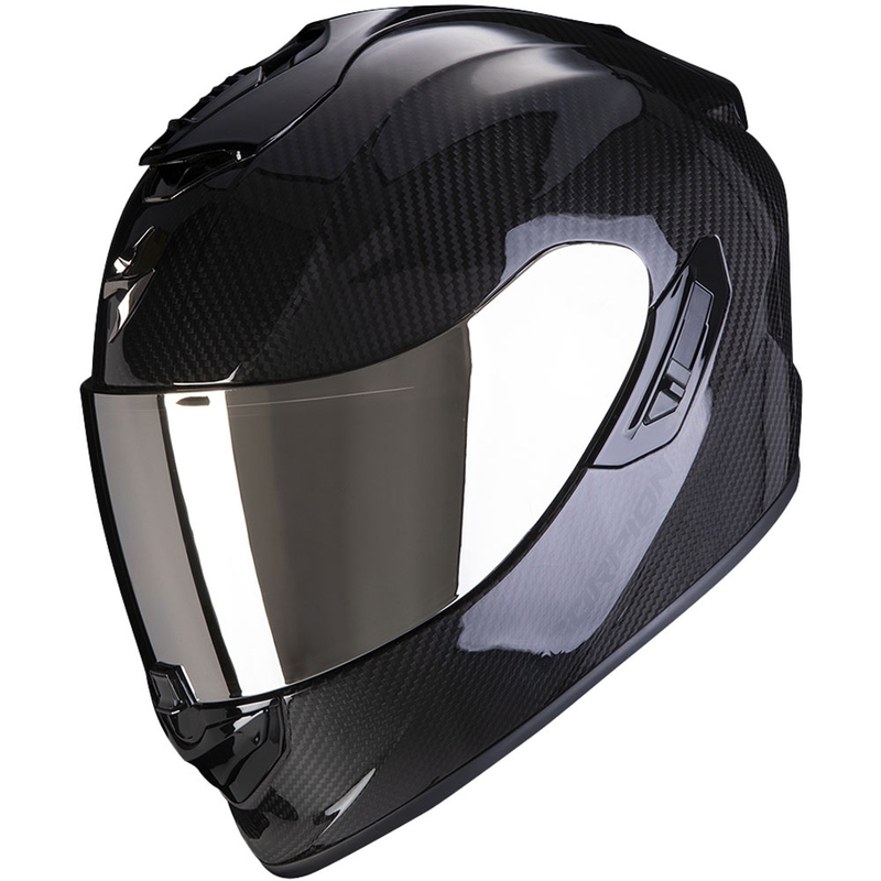 Scorpion EXO-1400 EVO II CARBON AIR SOLID motoristična čelada z integriranim obrazom, črna, prodaja razprodaja