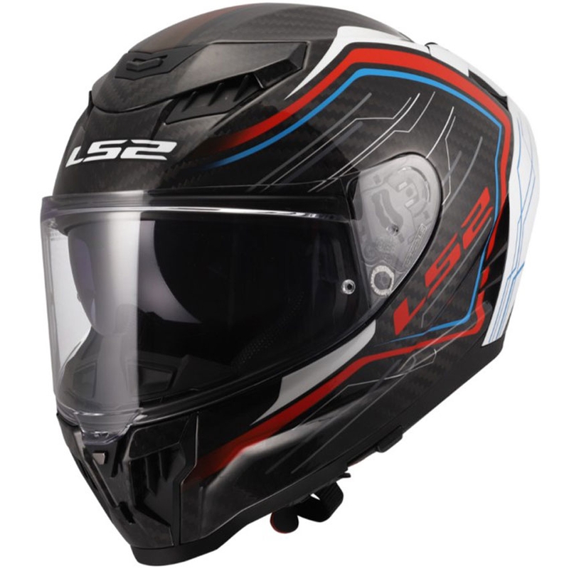 Celoobrazna motoristična čelada LS2 FF807 Dragon Subic belo-modro-rdeča