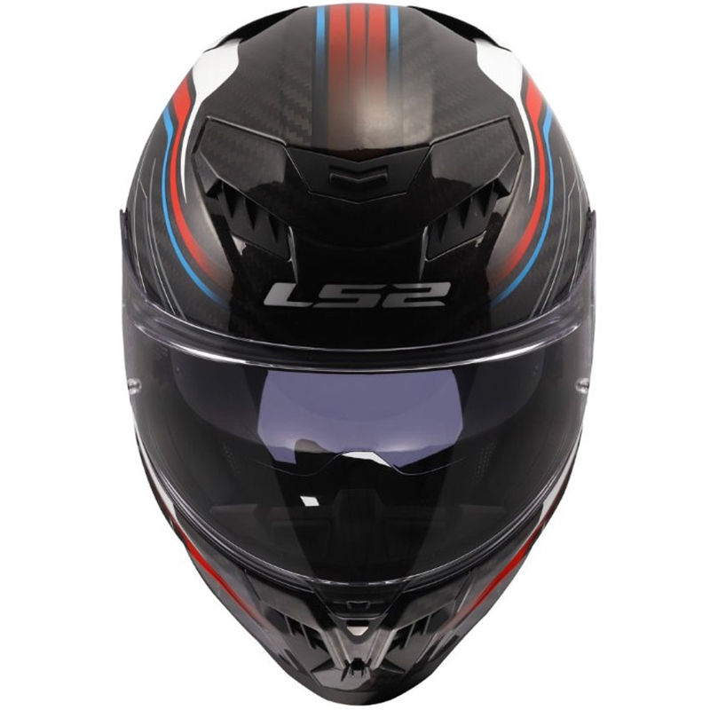 Celoobrazna motoristična čelada LS2 FF807 Dragon Subic belo-modro-rdeča
