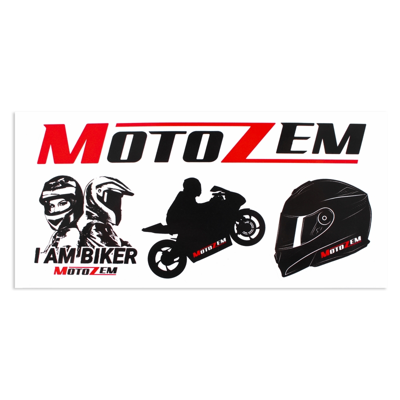 MotoZem Cestne nalepke Set
