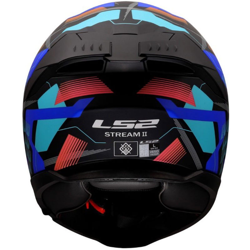 Motoristična čelada LS2 FF808 Stream II Mika mat črno-modra