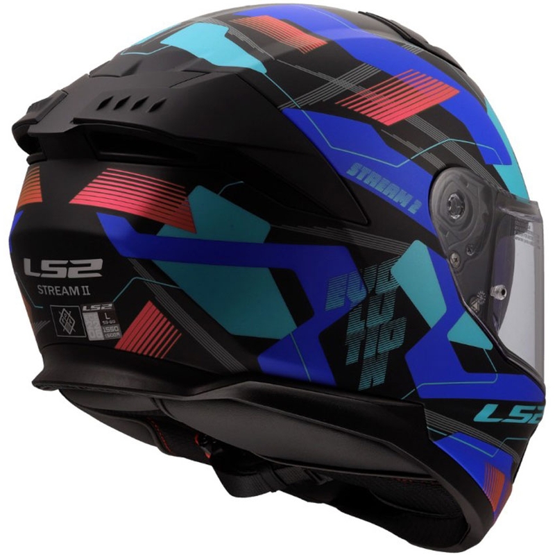 Motoristična čelada LS2 FF808 Stream II Mika mat črno-modra