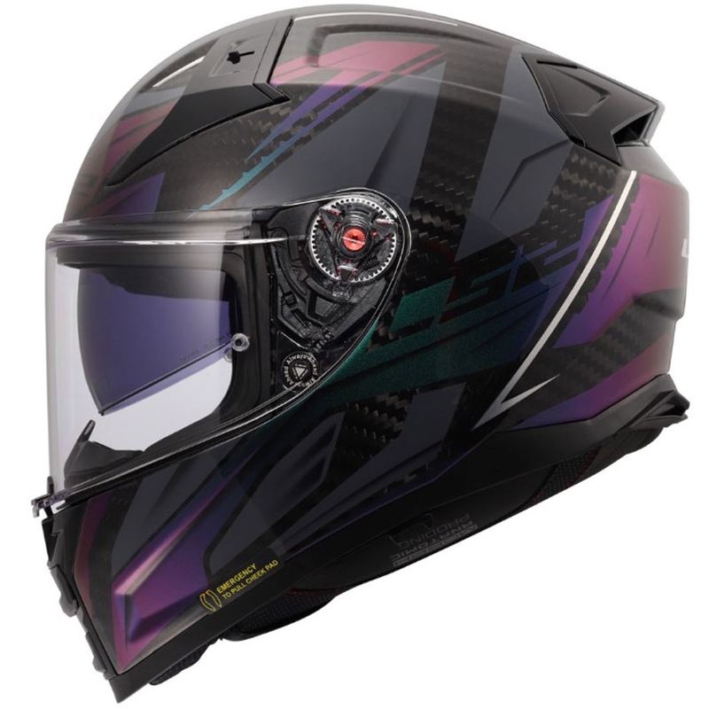 Celoobrazna motoristična čelada LS2 FF811 Vector II C Savage Chameleon črno-vijolična