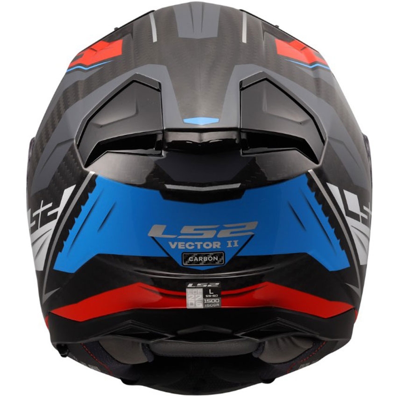 Celoobrazna motoristična čelada LS2 FF811 Vector II C Savage belo-modro-rdeča