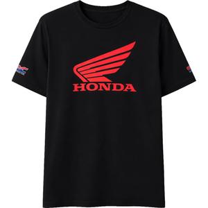 Črna majica Honda Wing