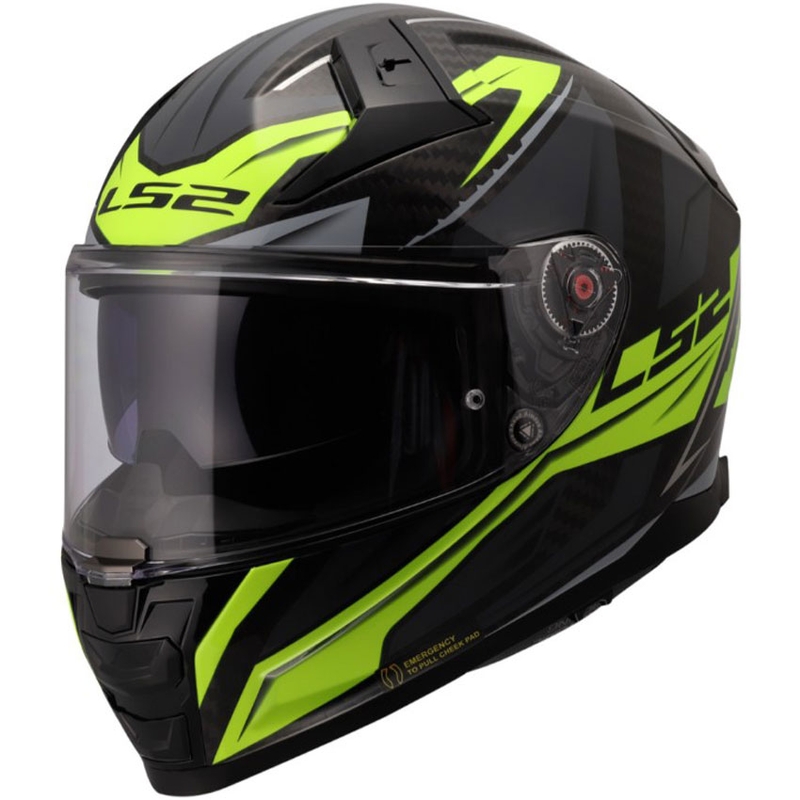 Motoristična čelada LS2 FF811 Vector II C Savage HV rumena, sijajna
