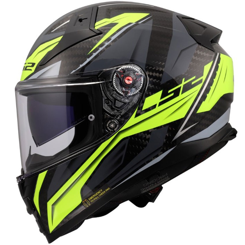 Motoristična čelada LS2 FF811 Vector II C Savage HV rumena, sijajna