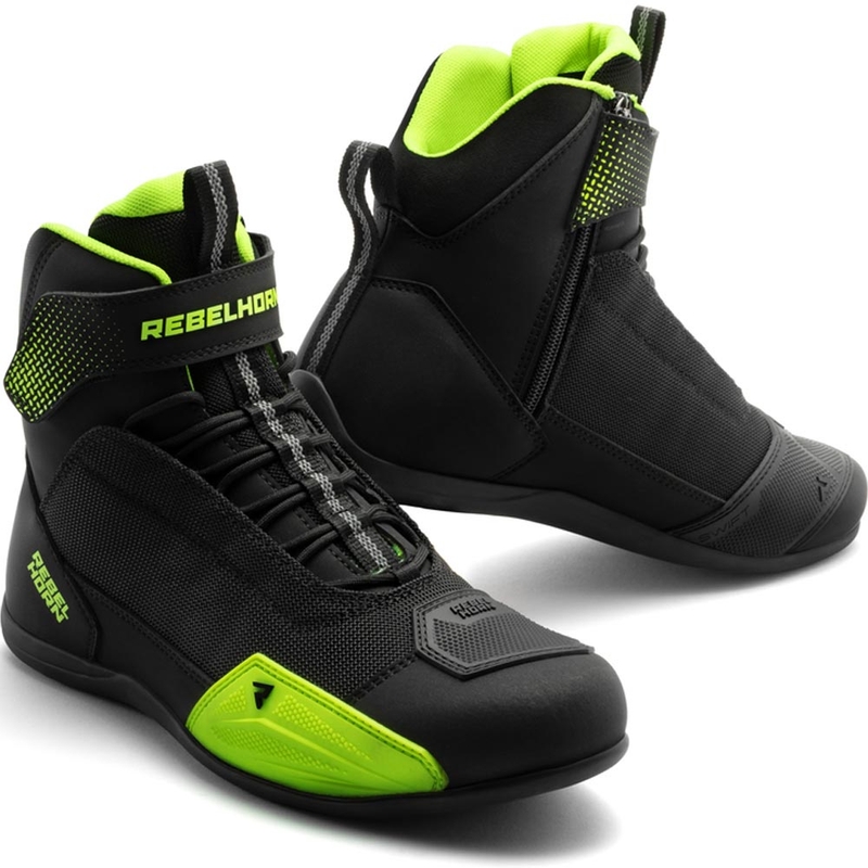 Motoristični škornji Rebelhorn Swift črno-fluo rumeni