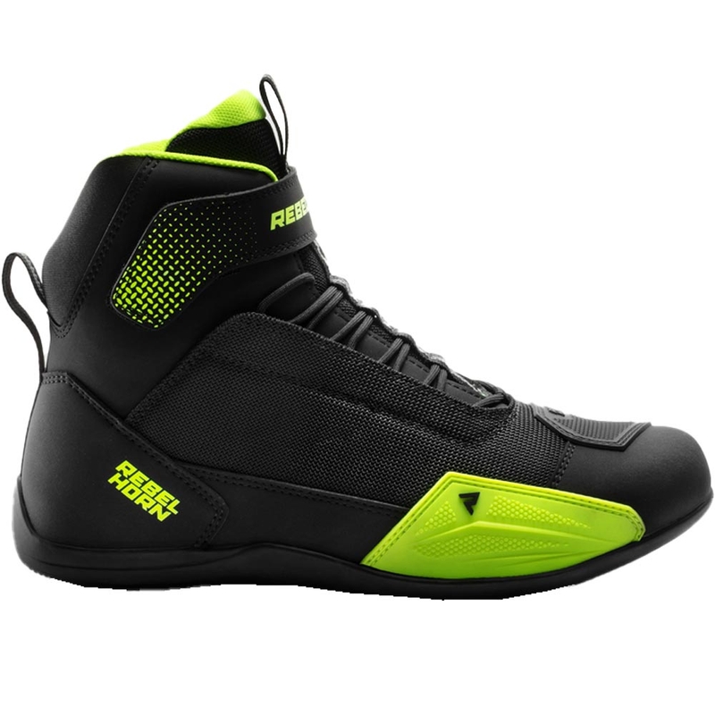 Motoristični škornji Rebelhorn Swift črno-fluo rumeni