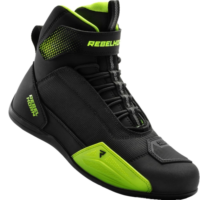 Motoristični škornji Rebelhorn Swift črno-fluo rumeni