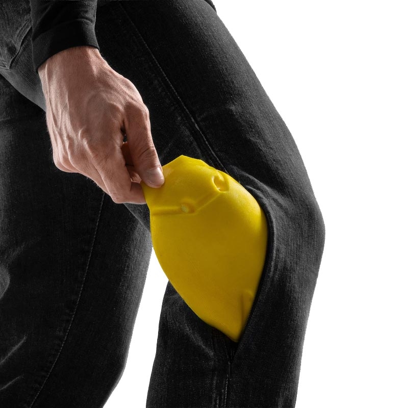 Rebelhorn klasične enoslojne motoristične kavbojke, oprane črne barve