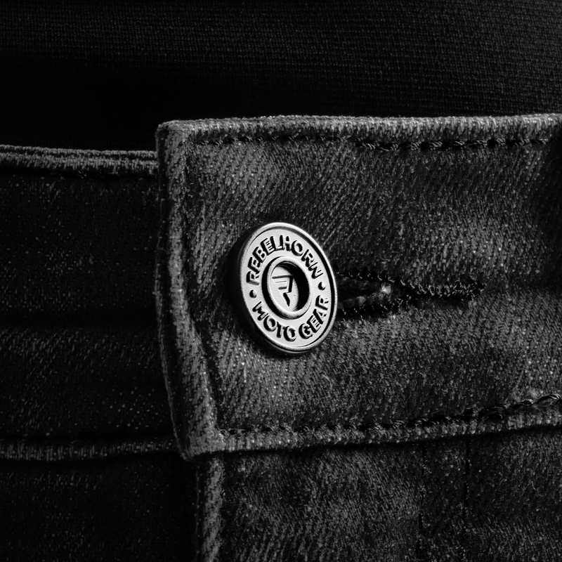 Rebelhorn klasične enoslojne motoristične kavbojke, oprane črne barve