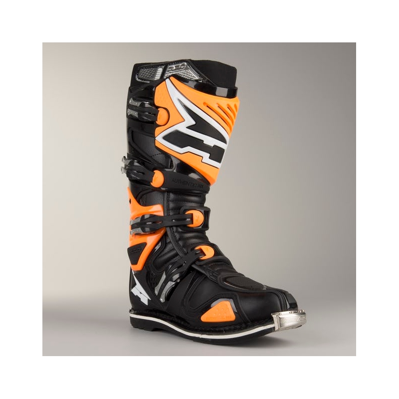 Motoristični škornji AXO A2 black-fluo oranžna razprodaja
