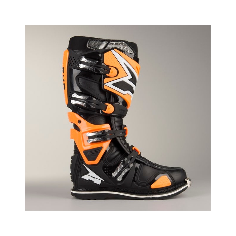 Motoristični škornji AXO A2 black-fluo oranžna razprodaja
