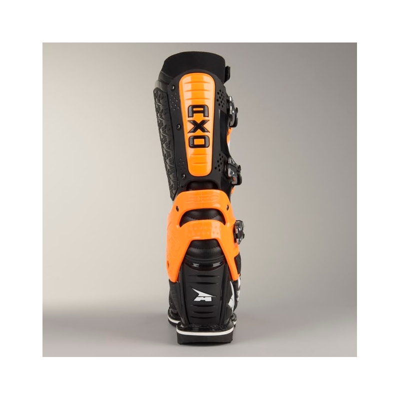 Motoristični škornji AXO A2 black-fluo oranžna razprodaja