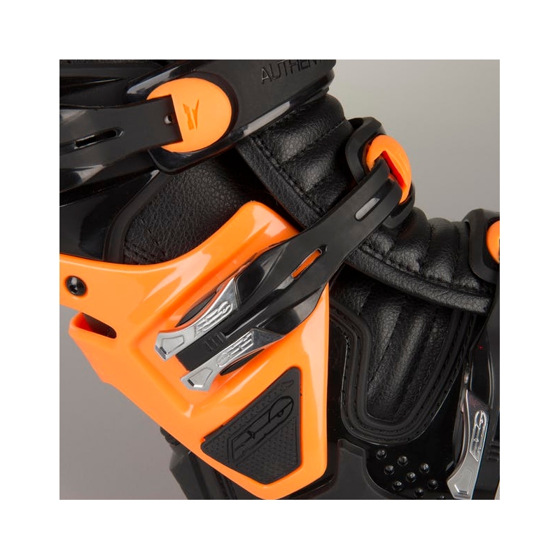 Motoristični škornji AXO A2 black-fluo oranžna razprodaja