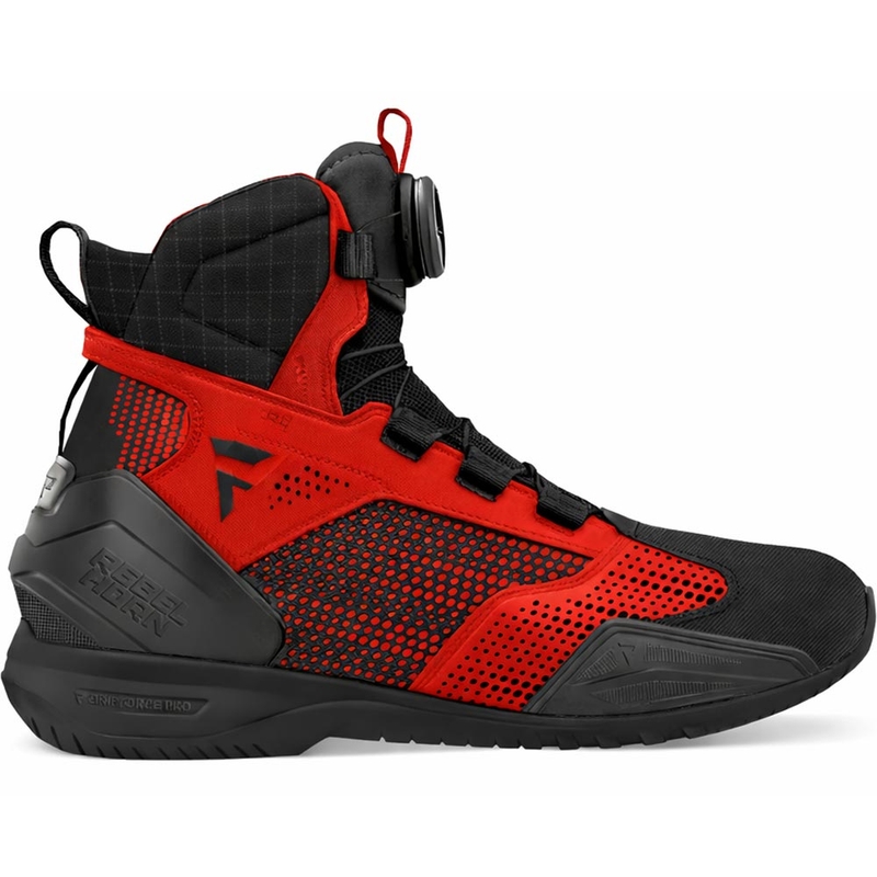 Moto škornji Rebelhorn Core črno-rdeči