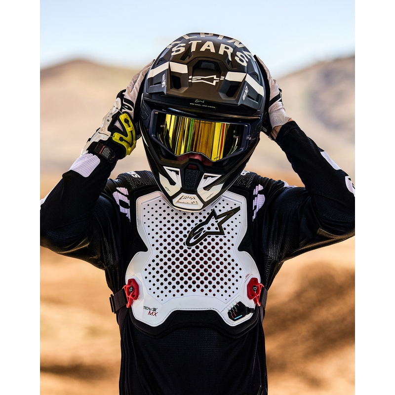 Alpinestars TECH-AIR®MX PLASMA sistem zračnih blazin, bel-črno-rdeč