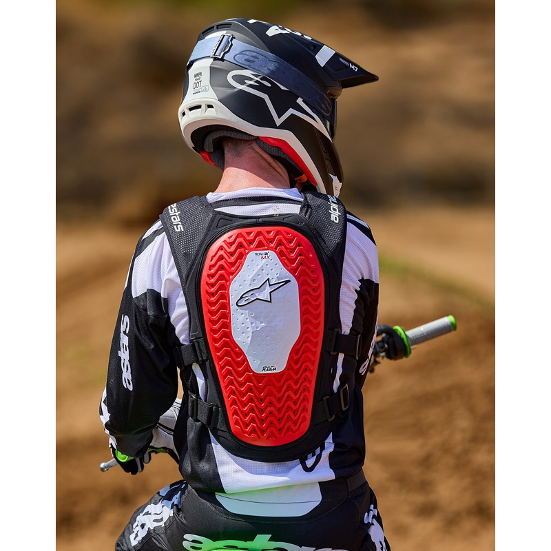 Alpinestars TECH-AIR®MX PLASMA sistem zračnih blazin, bel-črno-rdeč