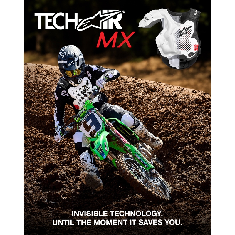 Alpinestars TECH-AIR®MX PLASMA sistem zračnih blazin, bel-črno-rdeč