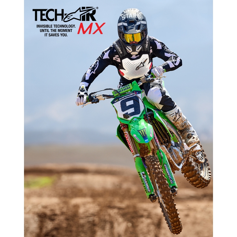 Alpinestars TECH-AIR®MX PLASMA sistem zračnih blazin, bel-črno-rdeč