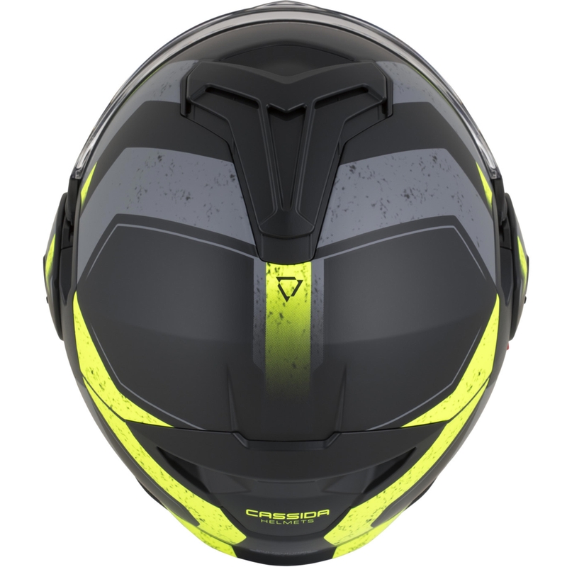 Cassida MultiFlip Korp preklopna motoristična čelada mat črno-fluo rumeno-siva